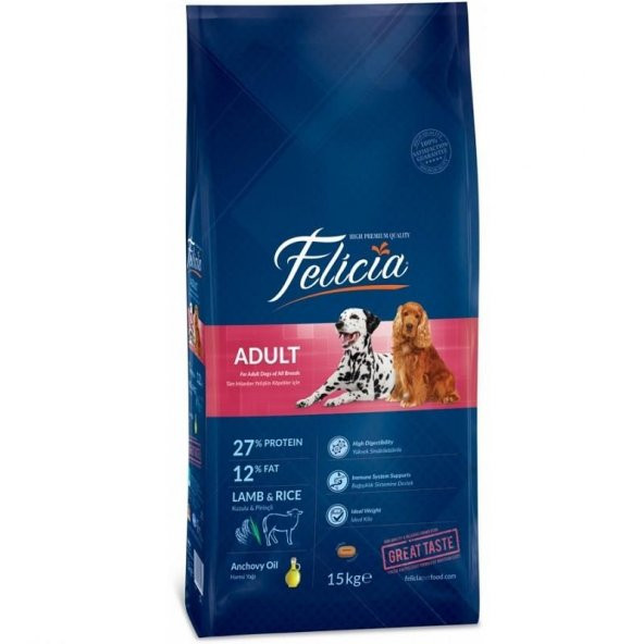 Felicia Kuzulu Yetişkin Köpek Maması 15 kg
