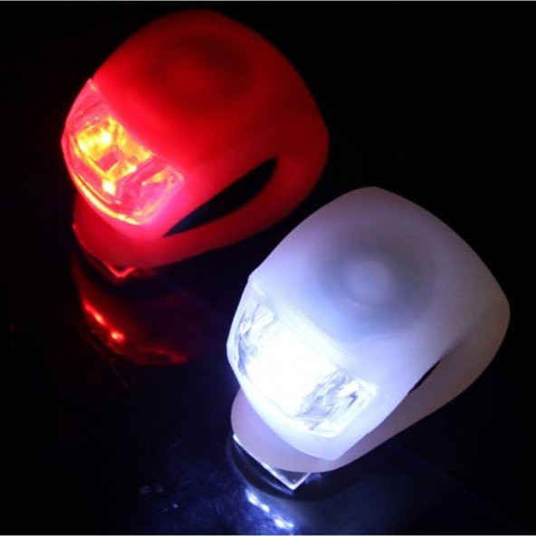 Bisiklet Için Silikon Lamba Ledli Flasör Set 2 Adet Çakar Led Lamba - 6
