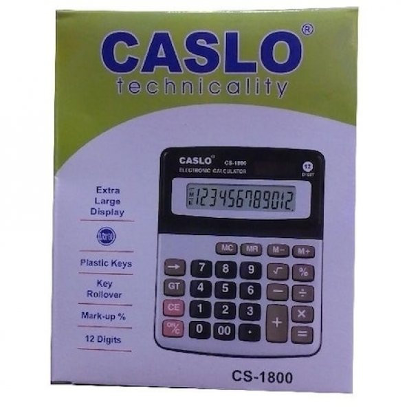 CASLO CS-1800 HESAP MAKİNASI 12 HANE