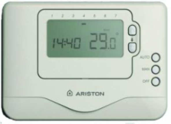 Ariston Kablolu PİLLİ Oda Termostatı (Tüm Kombilerine Uyumlu)