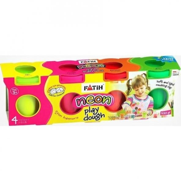 FATİH NEON OYUN HAMURU 4RENK  520GR