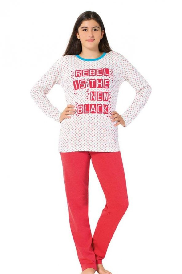 Genç Kız Uzun Kol Pijama Takımı