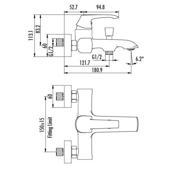 CREAVİT AVANGART BANYO GOLD BATARYA + DUŞ SETİ - AG2500G + SH411G - Resim 3