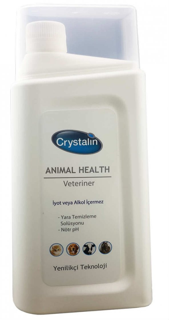 Crystalin Animal Health 1 lt. (FARBRİKA SATIŞ MAĞAZASI) (Hayvan Yara Bakım ve Temizleme Solusyonu) - 1