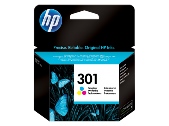 HP CH562EE NO:301 C MÜREKKEP KARTUŞ 165 SAYFA RENKLİ