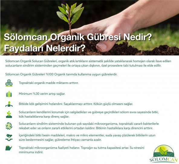 Solucan Gübresi İçerikli 100 Bitkisel Organik 5KG - 5