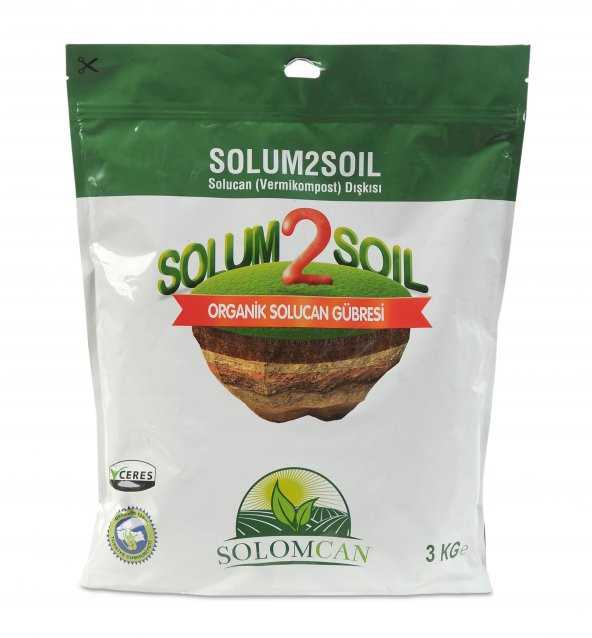 Solum2Soil 100 Organik Katı Solucan Gübresi 3 Kg