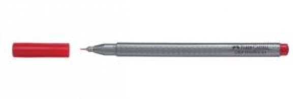 Faber Castell Grip Fineliner Kalem 0.4 mm Kirmizi 10lu