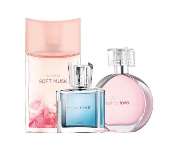 Avon Soft Musk Bayan Parfüm + Wish Of Love + Perceive 3 lü SET