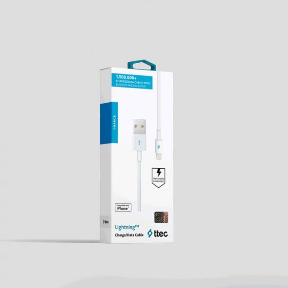 Ttec iPhone Lightning-USB Şarj ve Data Kablosu Beyaz 2DK7508B - 2