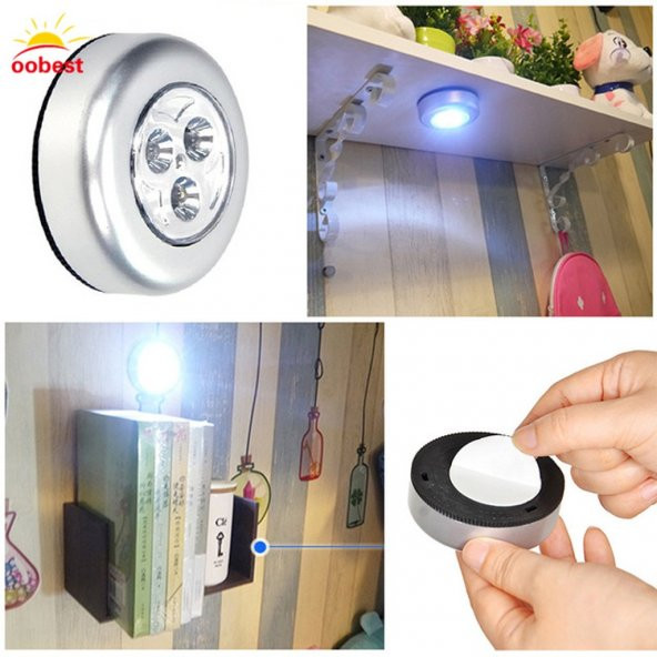 Dokunmatik Led Spot Lamba Kablosuz Banyo İçi Tavan - 2