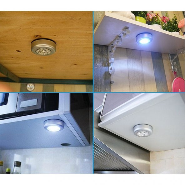 Dokunmatik Led Spot Lamba Kablosuz Banyo İçi Tavan - 3