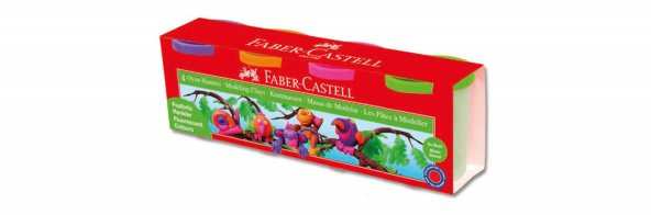 Faber-Castell Su Bazlı Oyun Hamuru 4 Floresan Renk