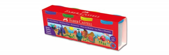 Faber-Castell Su Bazlı Oyun Hamuru 4 Klasik Renk