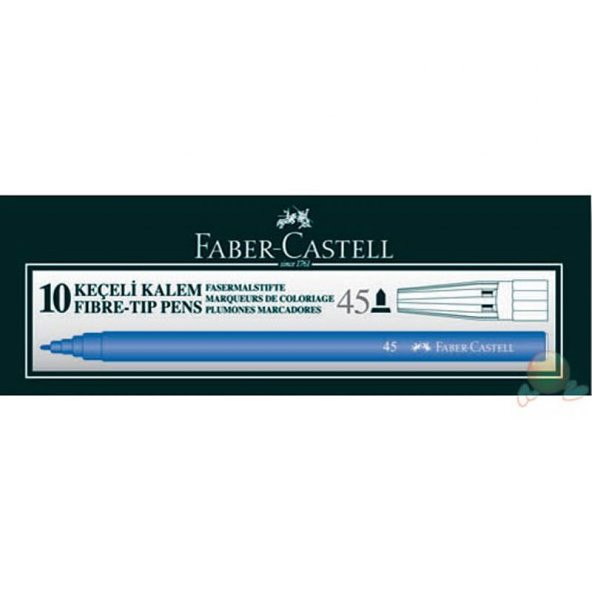 Faber-Castell Keçeli Kalem, Mavi 10LU