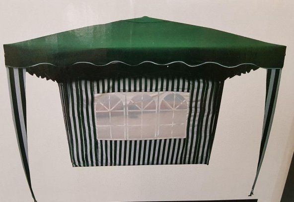 Katlanır Çardak Bahçe Çardağı Metal İskelet Gölgelik Tente 3x3 metre - 2