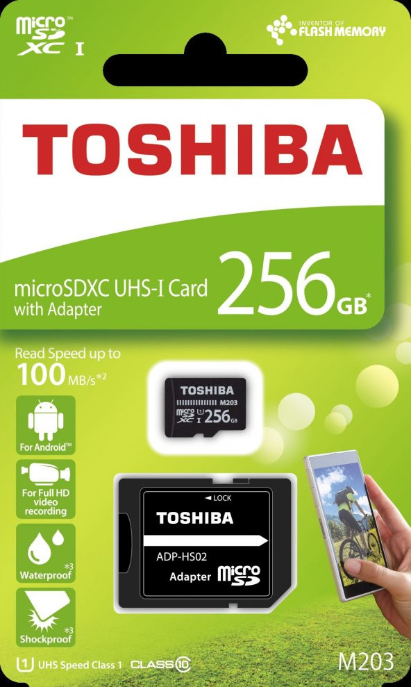 TOSHIBA 256GB MICRO SDXC UHS-1 C10 100MB -EXCERIA THN-M203K2560EA