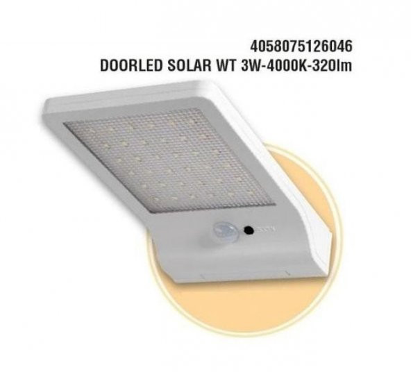 Osram Güneş Enerjili (Solar) Hareket Sensörlü Led Armatür 3 W. Beyaz Gövde