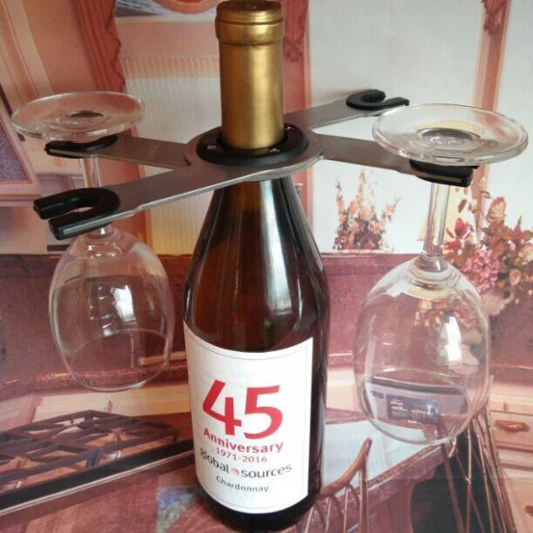 Şişeler için Bardak Tutacağı Şık Pratik Orjinal-Wine Glass Holder - 2