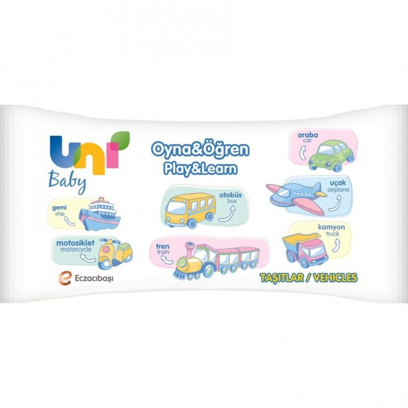 Uni Baby Oyna Öğren 12’li Islak Mendil - Puzzle Hediyeli - 4