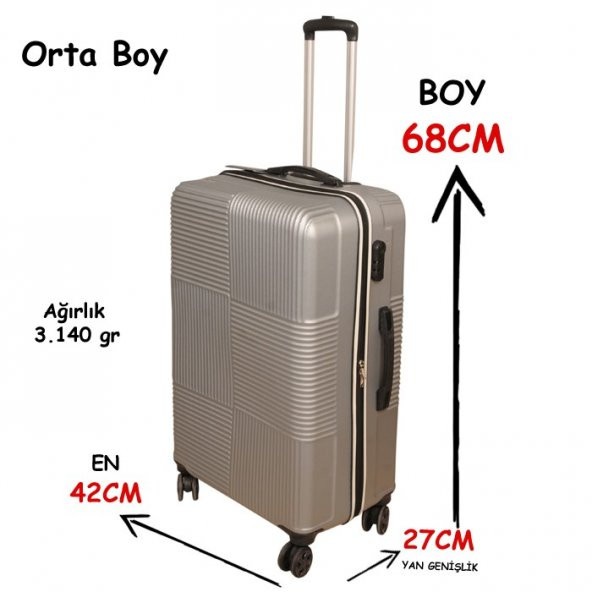 Poli Karbon Orta Boy Çekmeli Valiz Bavul Çanta Tekerlekli Kırılmaz Bavul Orta Boy Valiz Kırılmaz Çanta Garantili Bavul Kırılmaz Orta Boy .