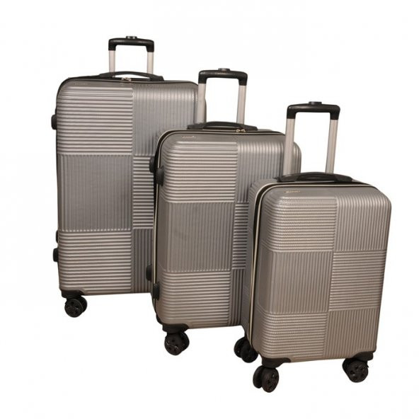 Poli Karbon 2 li set Orta Boy+Küçük Kabin Boy  Çekmeli Valiz Bavul Çanta Tekerlekli 2 li set Abs Çanta Kırılmaz Bavul Kırılmaz Valiz Kırılmaz ABS Karbon