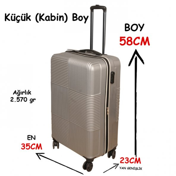BBS KLASSEN Küçük Boy Valiz Kabin Boy Valiz Uçak Boy Valiz - 2