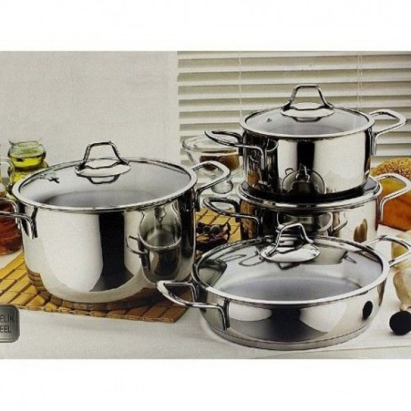 Gülsan Su 8 Parça Çelik Tencere Seti