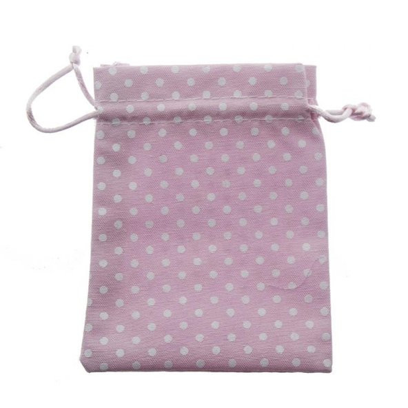 12 Adet 10x12,5cm Puanlı Kumaş Kese - 4
