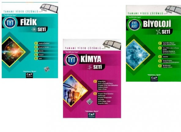 Çap Yayınları Tyt Fizik Kimya Biyoloji Video Çözümlü Fasikül Seti - 1