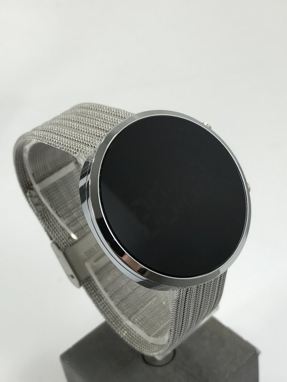 Yeni Model Gümüş Renk Led Watch Dijital Çelik Kasa Unisex Saat