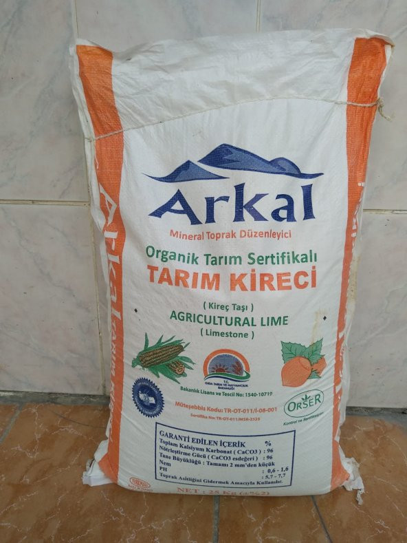 Tarım Kireci - 25 Kg ( CaCO3 % 96 )