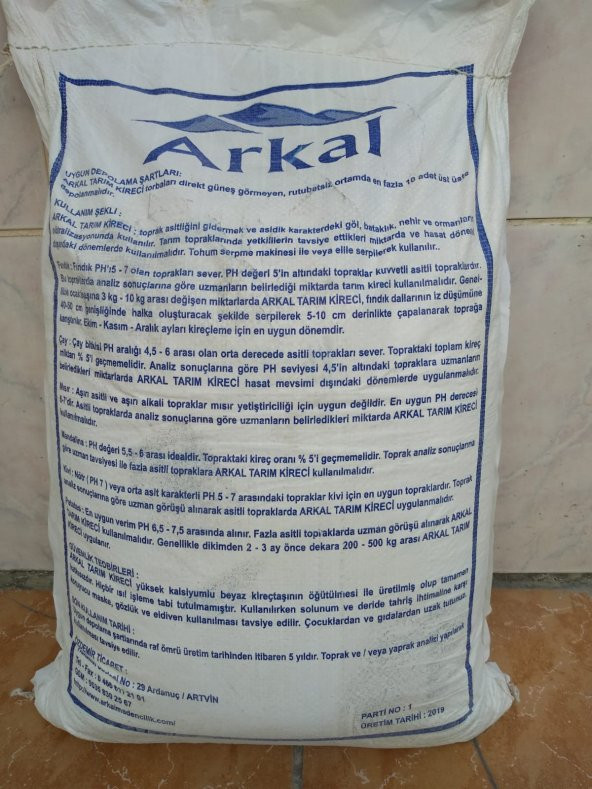 Tarım Kireci - 25 Kg ( CaCO3 % 96 ) - 2