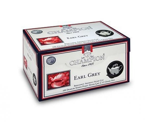 Champion Earl Grey Demlik Poşet 100 x 3,2 GR (Bergamot - Tomurcuk Çayı)