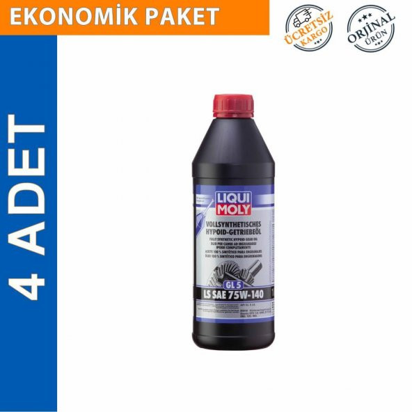 Liqui Moly GL5 LS 75W-140 Sentetik Hypoid Dişli Yağı 1 Lt (4 Adet) (4421)