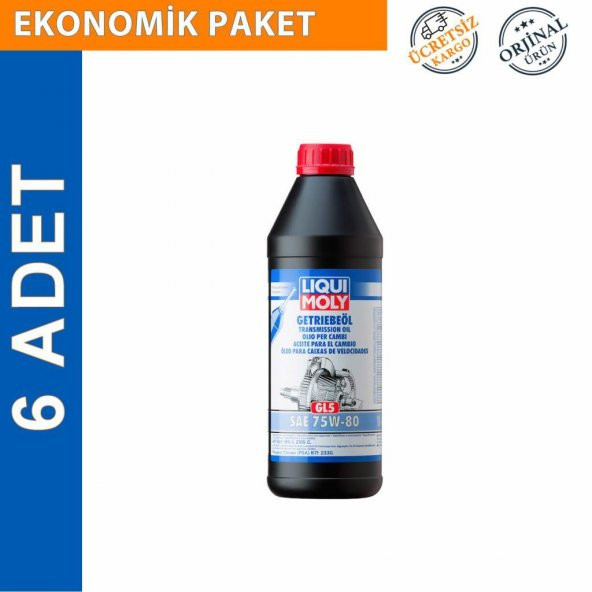 Liqui Moly GL5 75W-80 Sentetik Manuel Şanzıman Yağı 1 Lt (6 Adet) (3658)