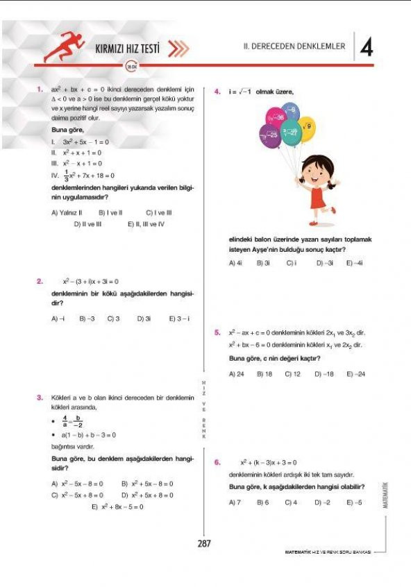 TYT Matematik Soru Bankası Hız ve Renk Yayınları - 5