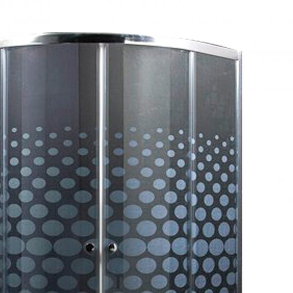 DURUL DUŞAKABİN FÜME CAM PARLAK PROFİL DAMLA DESEN - 90X90 - 100X100 - 3