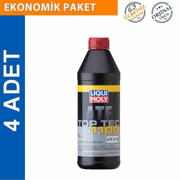 Liqui Moly Top Tec ATF 1100 Otomatik Şanzıman Yağı 1 Lt (4 Adet) (3651)