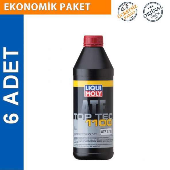 Liqui Moly Top Tec ATF 1100 Otomatik Şanzıman Yağı 1 Lt (6 Adet) (3651)
