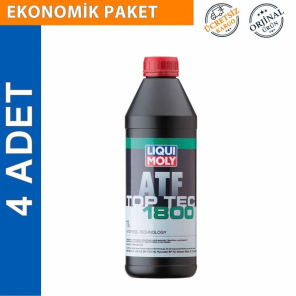 Liqui Moly Top Tec ATF 1800 Otomatik Şanzıman Yağı 1 Lt (4 Adet) (3687)