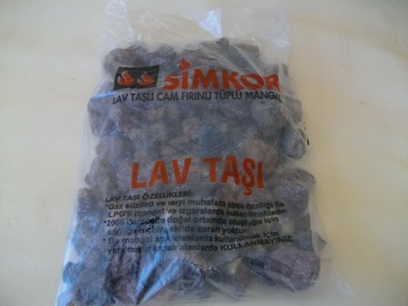 Lav Taşlı Mangal Yedek lav Taşı Kırmızı Yedek Lav Taşı Kırmızı - 3