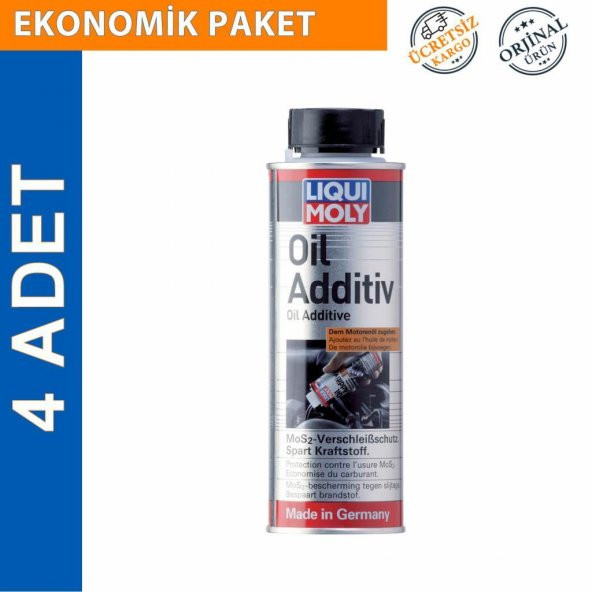 Liqui Moly Oil Additive 200 ML MoS2li Yağ Katkısı (4 Adet) (1012)