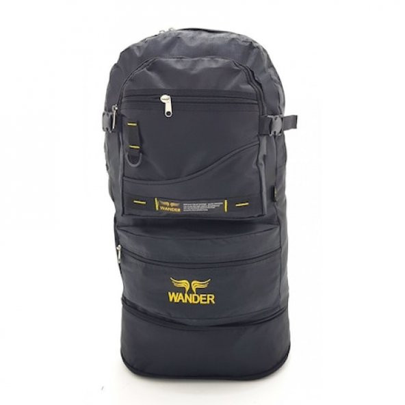 Wander Körüklü Dağcı Siyah Sırt Çantası 65 Litre Kapasiteli - Kamp Dağcı Çantası - 5