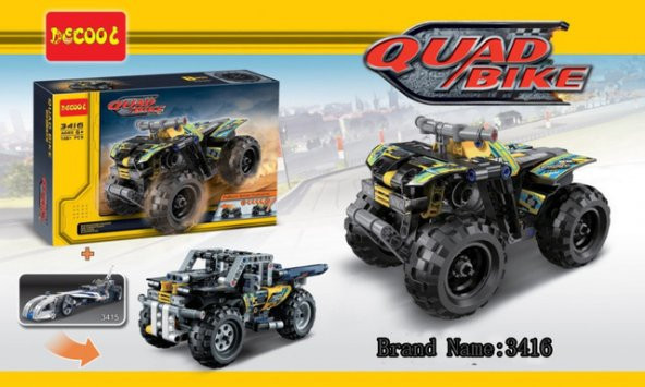 Çocuk Lego 3416 Lego Hareketli Yarışçı Jeep Quad Bike