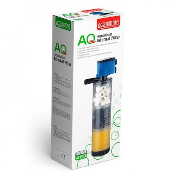 AQ1303-Aquawing 3 Kademeli Akvaryum İç Filtre 20W 1200L/H +HEDİYE