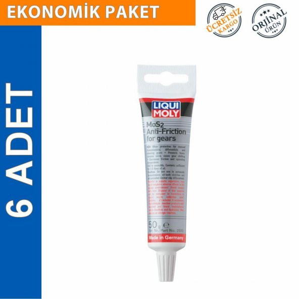 Liqui Moly MoS2li Şanzıman Yağı Katkısı 50 Gr. (6 Adet) (2510)