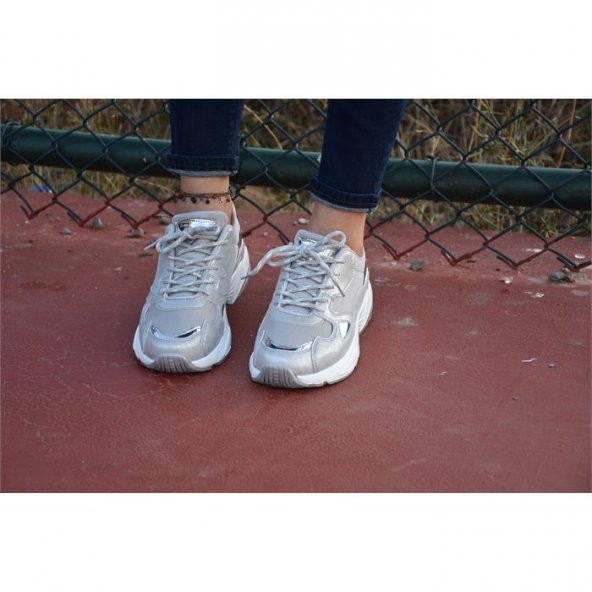 Free Marka FM-6260 gümüş Günlük Rahat kadın Spor Ayakkabı