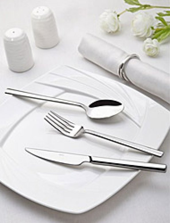 Nehir Dalyan Sade 12 Parça 12 Kişilik Yemek Bıçağı