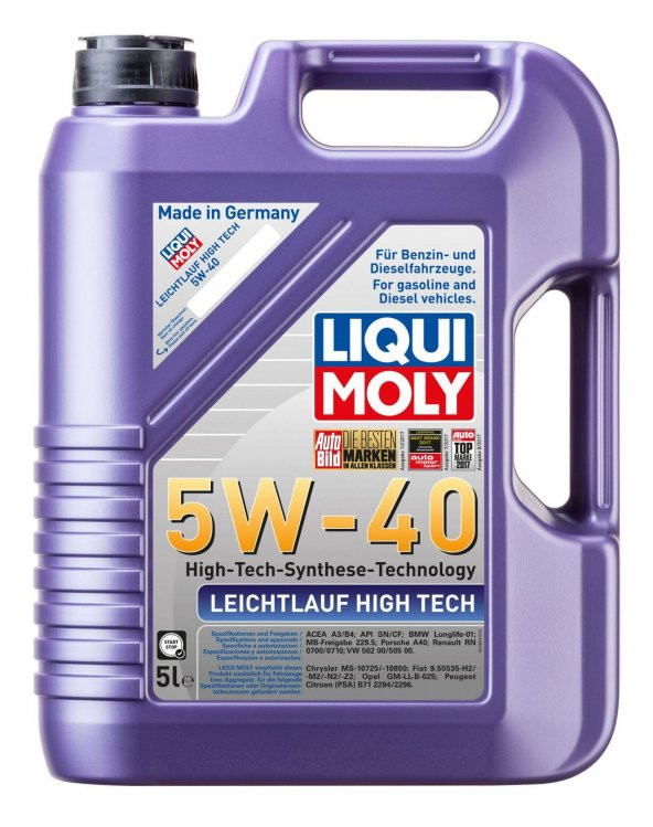 Liqui Moly Leichtlauf High Tec 5W-40 Sent. Motor Yağı 5 Lt. 2328